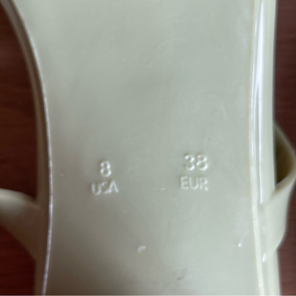 Jeffrey Campbell Jamm Jelly sandals Light Green Block Heel Beach Size 8 Strappy - Picture 6 of 11